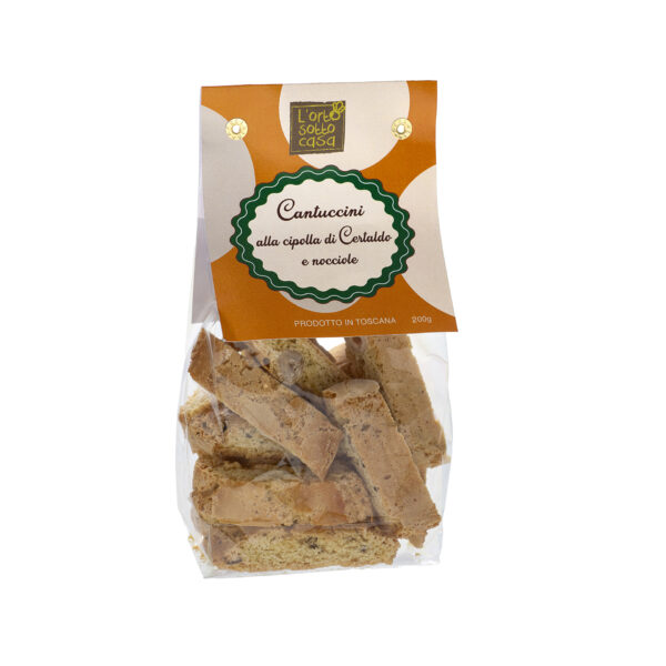 Cantuccini Cipolla di Certaldo e nocciole 200 gr.